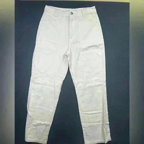 Zara Front Pocket Pants Womens 8 100% Cotton Super soft Flowy cute 0477 - Picture 1 of 12